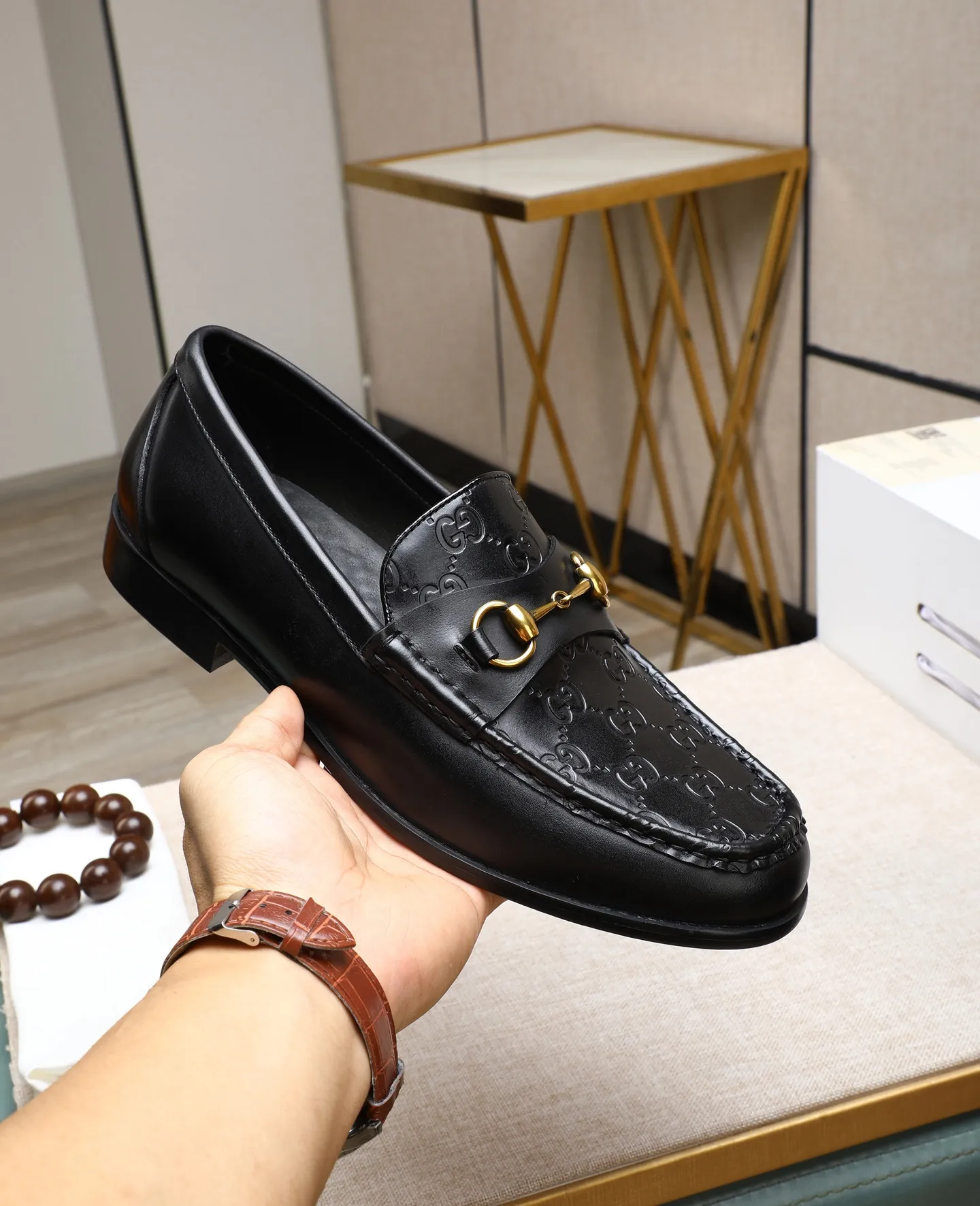 Men's shoes 💰500📛📛Original (water-dyed cow lining) GUCCI official website formal shoes🌀 Italian🇮🇹imported cowhide➕Top imported water-dyed cowhide lining💋Finely handmade Original bottom, the real thing looks better when photographed in person Standard size 38-44 (45 46 custom-made)